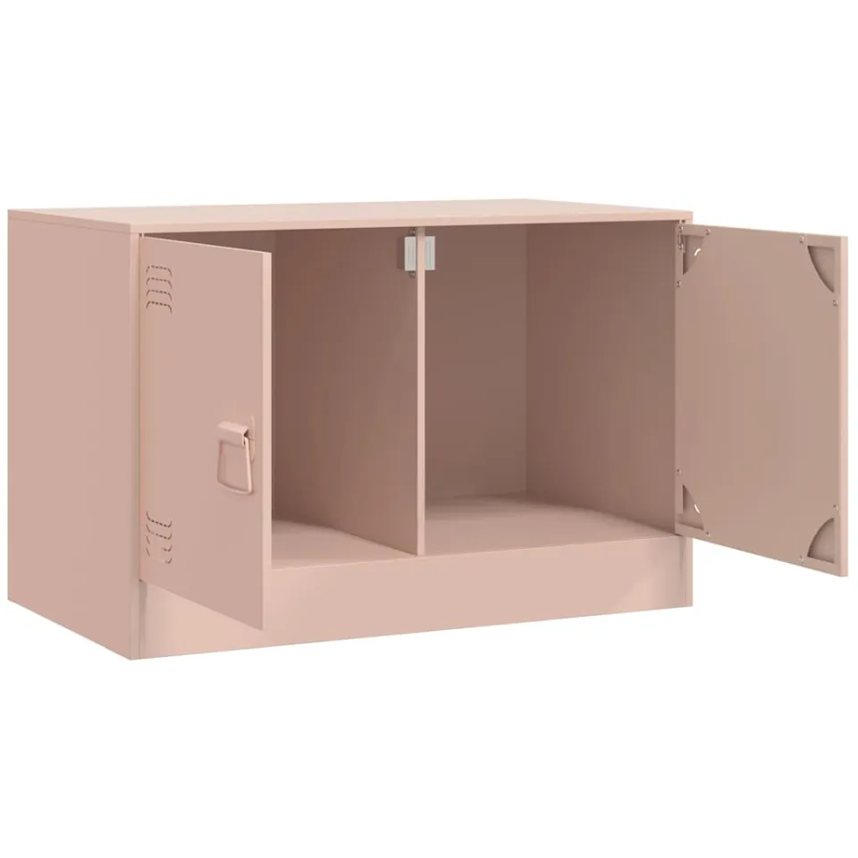 vidaXL Tv-meubel 67x39x44 cm staal roze, foto 4