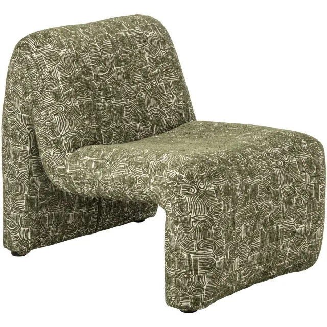 J-Line Chaise longue Margo - multiplex/stof - donkergroen