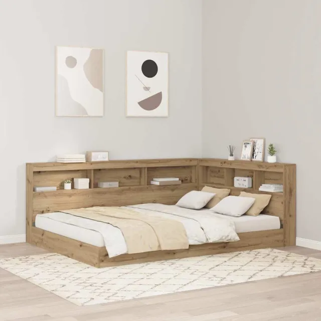 vidaXL Opberghoofdbord Artisan Eiken Bewerkt hout Bruin