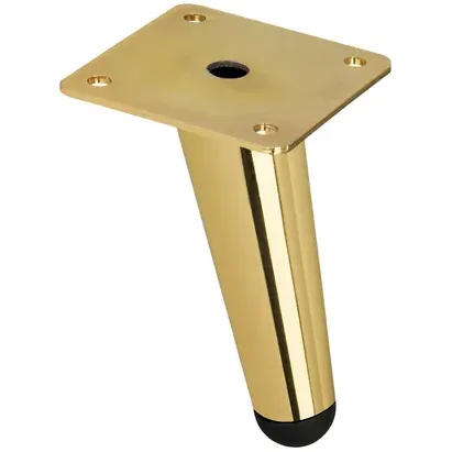 Duraline Tafelpoot Conisch Geborsteld Goud 10cm