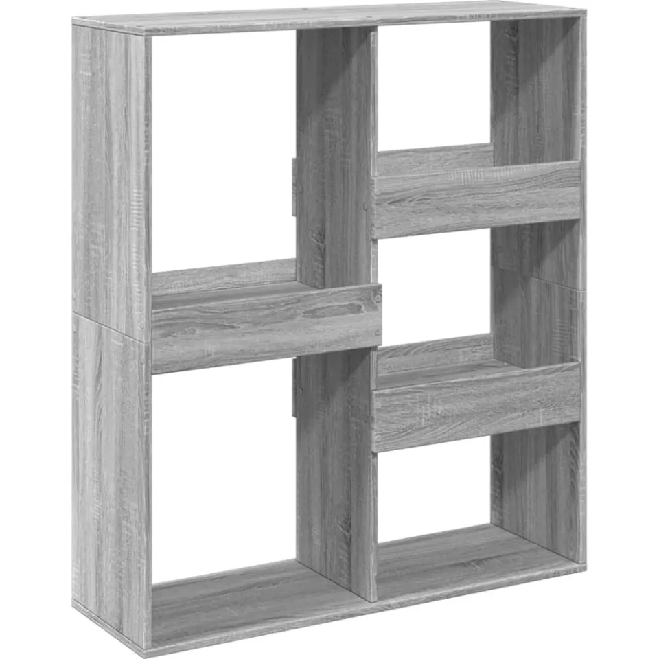 vidaXL Boekenkast / kamerscherm 100x33x115 cm grijs sonoma eikenkleur, foto 4