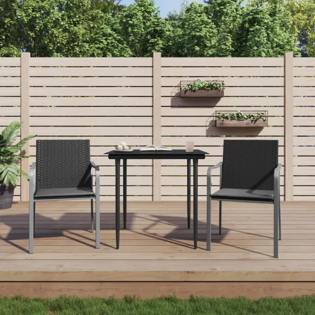 vidaXL 3-delige Tuinset met kussens poly rattan en staal, foto 2