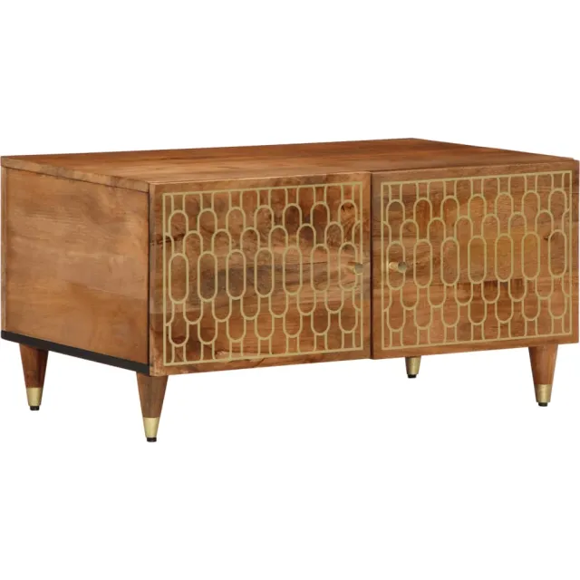 vidaXL Salontafel 80x50x40 cm massief mangohout bruin