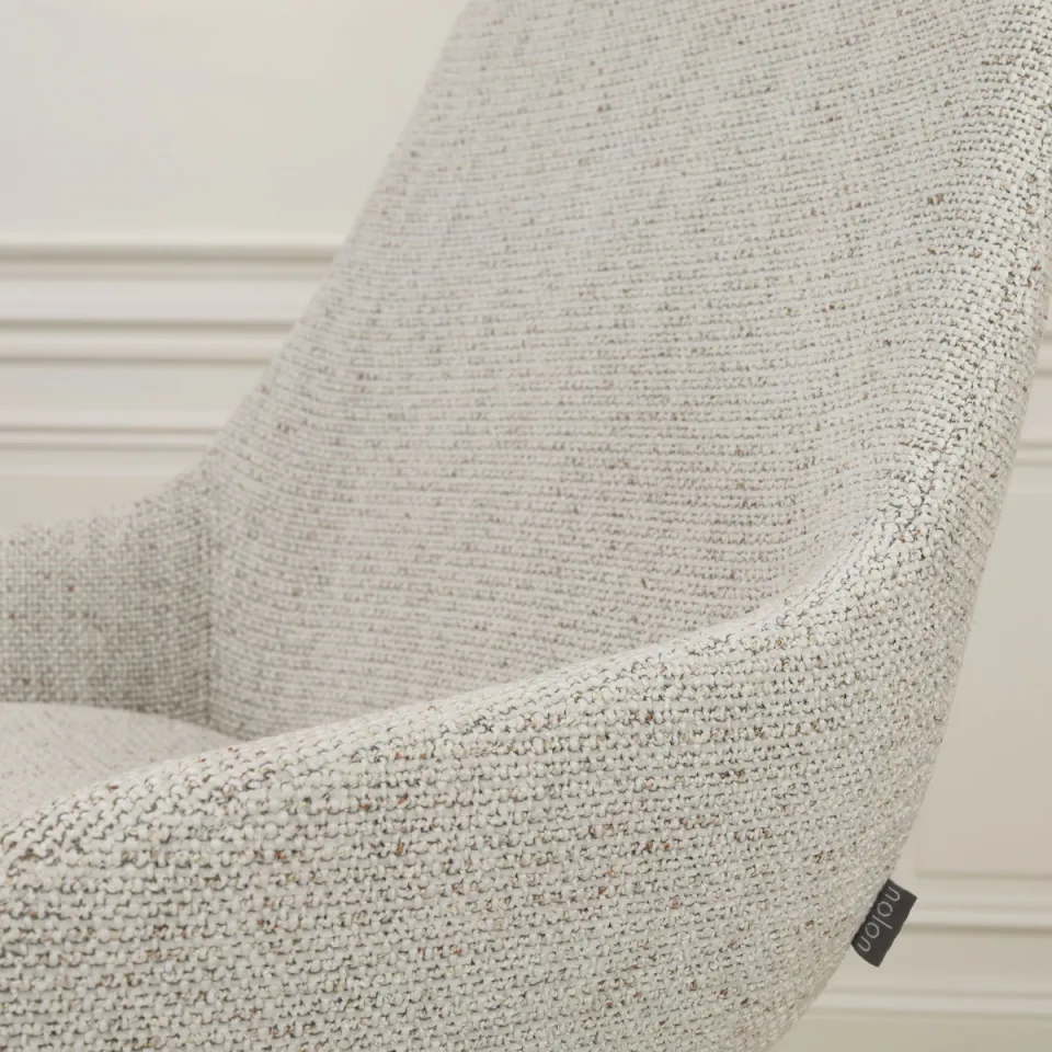 Nolon Niva-Isa draaibare tulp eetkamerstoel beige gemêleerd - beige onderstel, foto 5