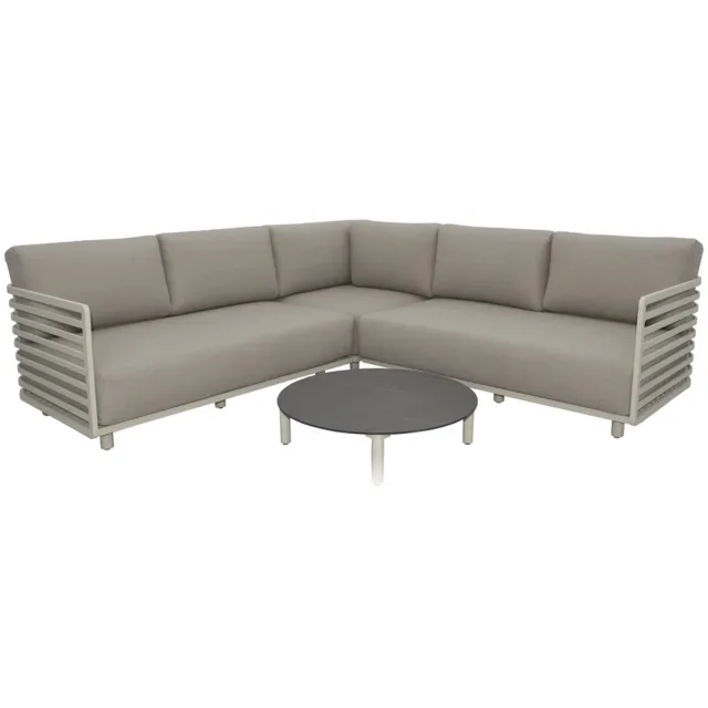 Happy Rhino Loungeset Shara - 145 x 145 x 63 cm - Beige - Tuinset