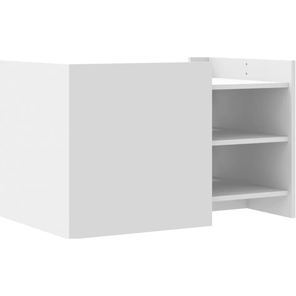 vidaXL Salontafel 80x50x50 cm bewerkt hout wit, foto 5