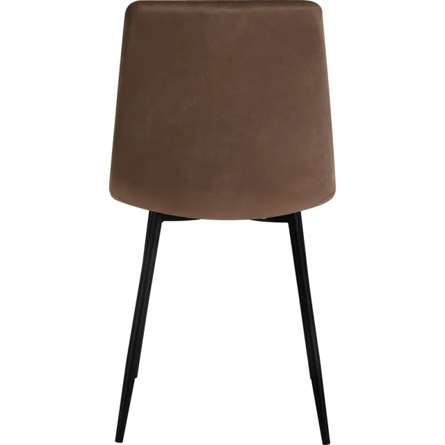 Soof & Tess Soph & Tess - Eetkamerstoel Pescara - Bruin van Kleur - Metalen poten - Velvet stoffering - Modern design