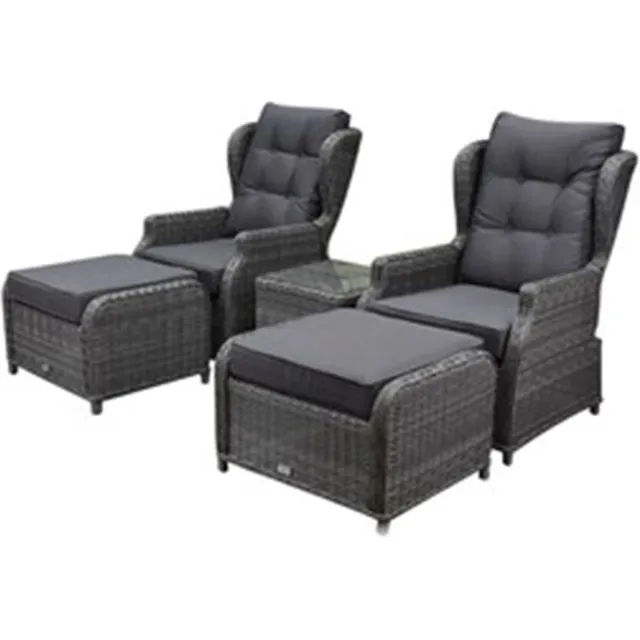 AVH-Collectie Toscane XL lounge balkonset verstelbaar 5-delig antraciet