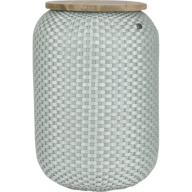Bijzettafel met opbergruimte - Rond - Praktisch - Sidetable - Opberger - Handed By Halo High - lichtgroen - eucalyptus