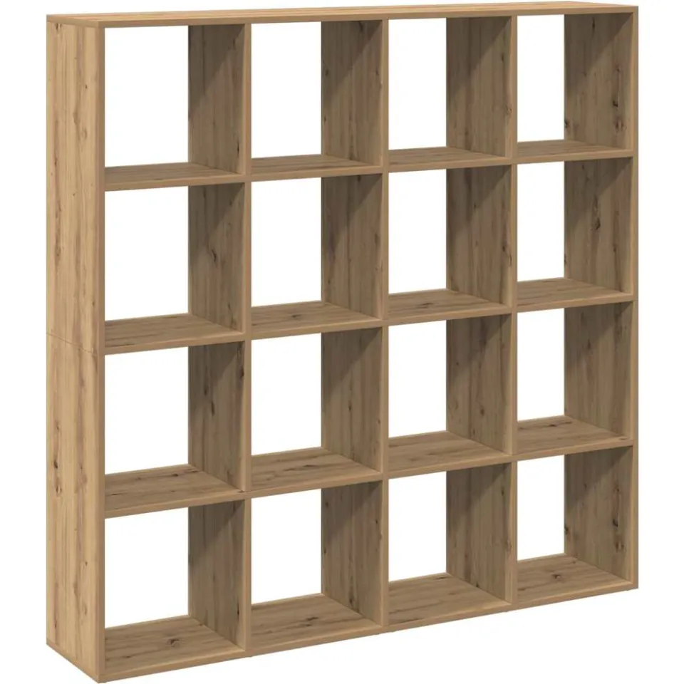 vidaXL Boekenkast 137,5x29x137,5 cm bewerkt hout artisanaal eikenkleur Bruin