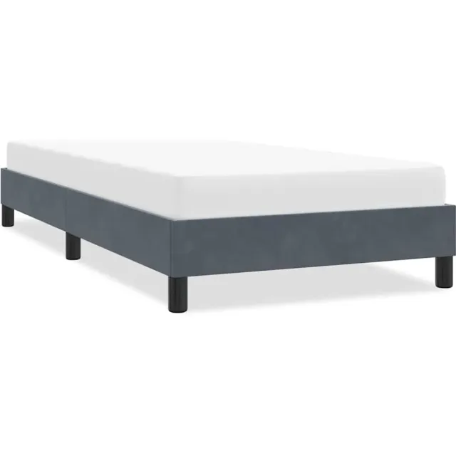 vidaXL Bedframe zonder matras 100x210 cm fluweel donkergrijs
