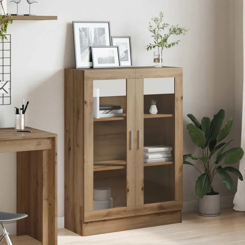 vidaXL Boekenkast 82,5x30,5x115 cm bewerkt hout artisanaal eikenkleur, foto 4