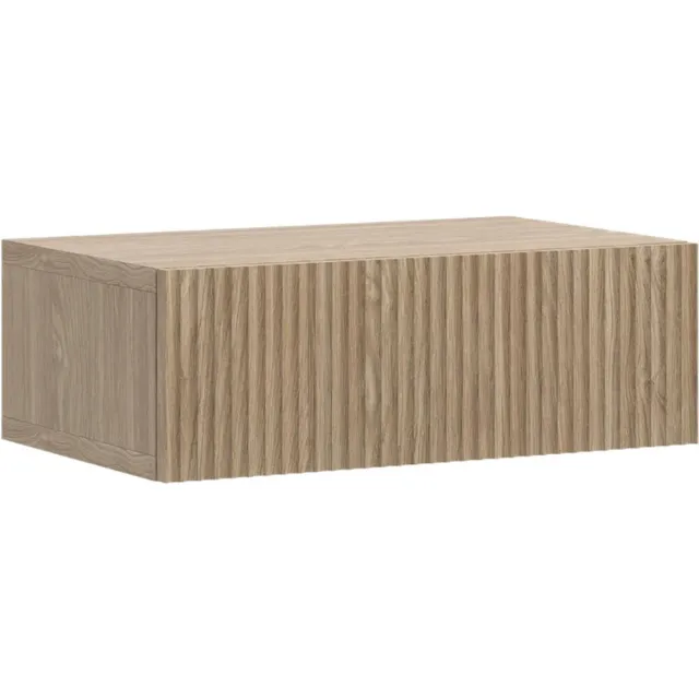 DailySupplies® Hangend Nachtkastje - Wandplank Zwevend - Industrieel Eik