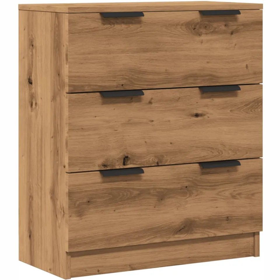 vidaXL Dressoir 60x30x70 cm bewerkt hout artisan eikenkleurig, foto 3