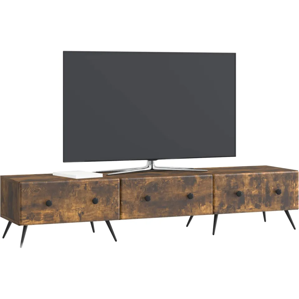 vidaXL TV-kast met lade Gerookt eiken 147 x 34,5 x 30 cm Bewerkt hout, foto 3