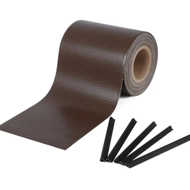 Klarven Privacyscherm Bruin - Weerbestendig en Zichtdicht voor Balkon, Tuin of Terras, UV-bestendig Niveau 7, Op Maat te Knippen - L 35 m x B 19 cm