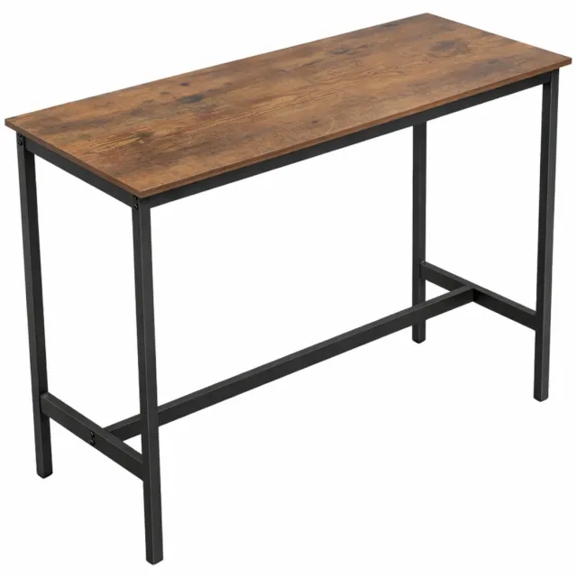 BEGRYF Bartafel - rustiek bruin - zwart frame - 100x40x90 cm Rustiek bruin / zwart
