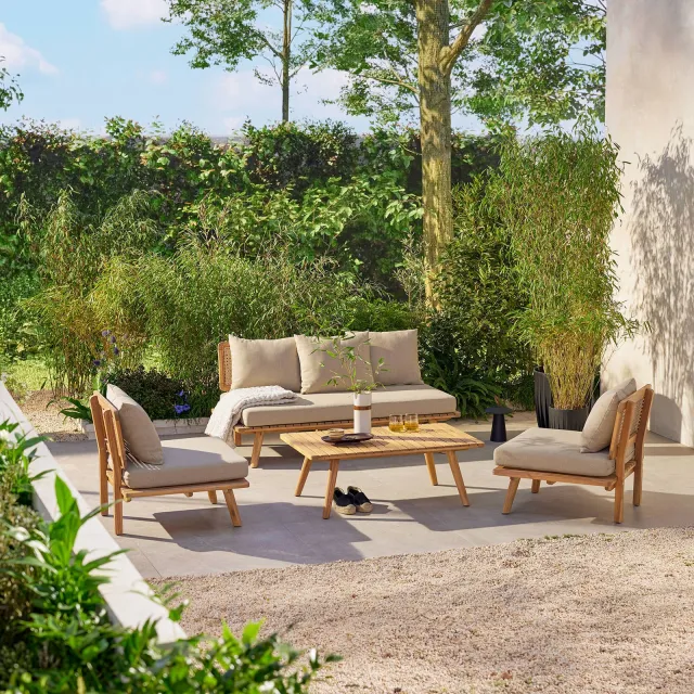 NOUS Garden loungeset Kyoto Ni Naturel/royal ash