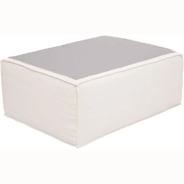 MCW Ottomane/accessoires voor bank MCW-O54, voetenbankje, recamier, chaise longue, stof/textiel 300 g/m² 38x97x70 cm ~ crème