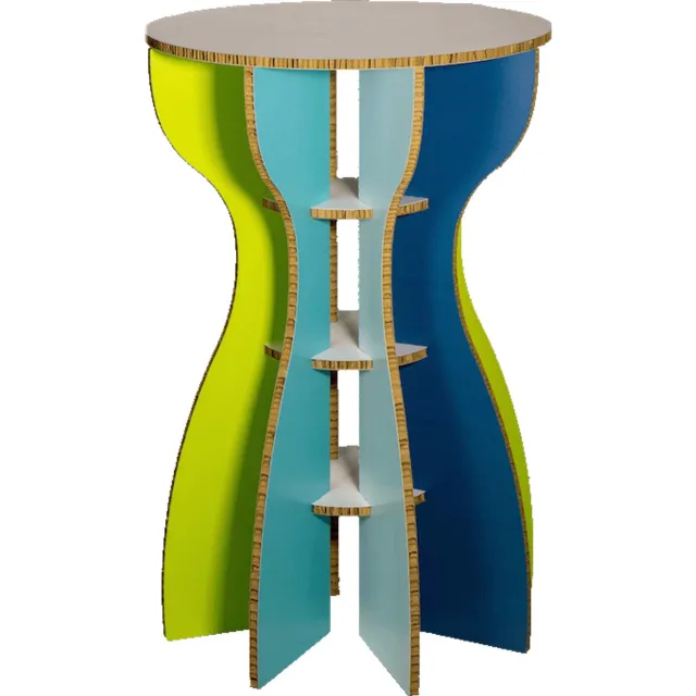 Kartent Kartonnen bedrukte eventtafel - Eventtafel hoekig - Kies je eigen design | Hoogte 100 cm - Kartent Bruin
