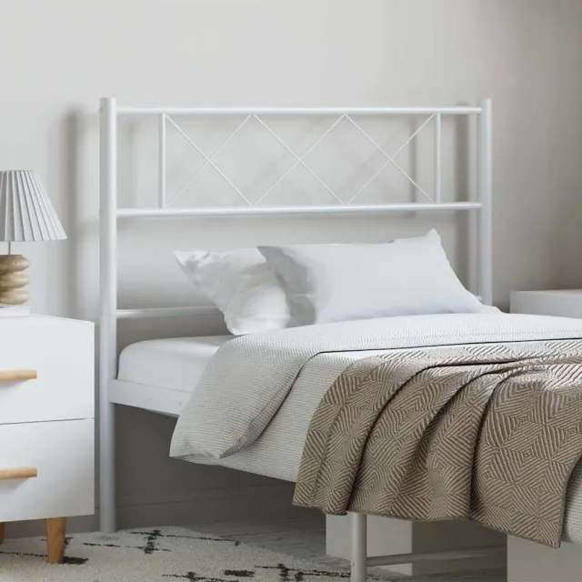 vidaXL Vervangend hoofdbord 100 cm metaal wit