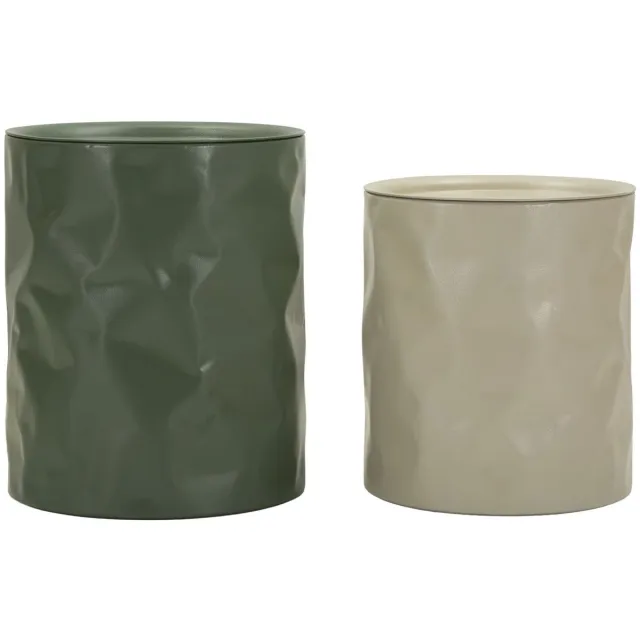 Mauro Ferretti Bijzettafel Norimberga End Table Set 2 Pcs Ø 39,5×48 cm Wit