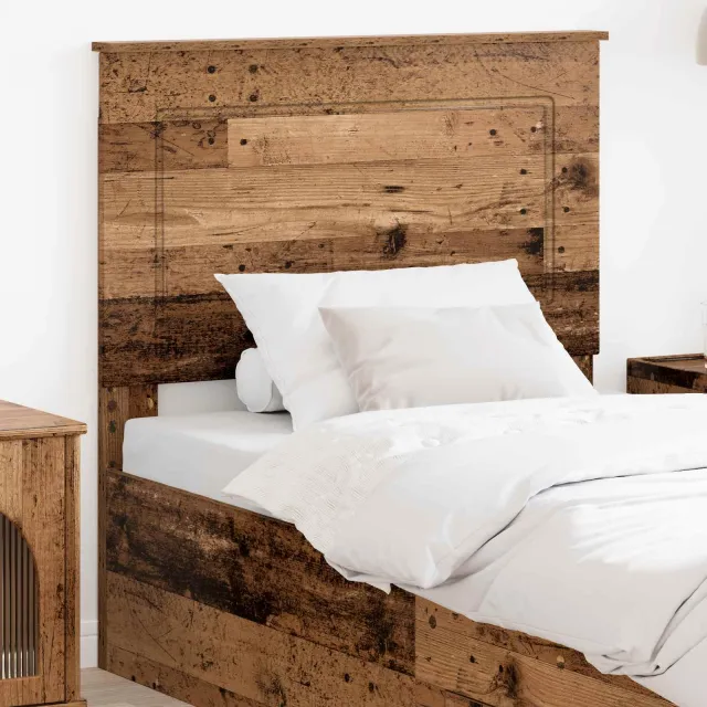vidaXL Hoofdbord Oudhout 100 cm Geconstrueerd hout Bruin