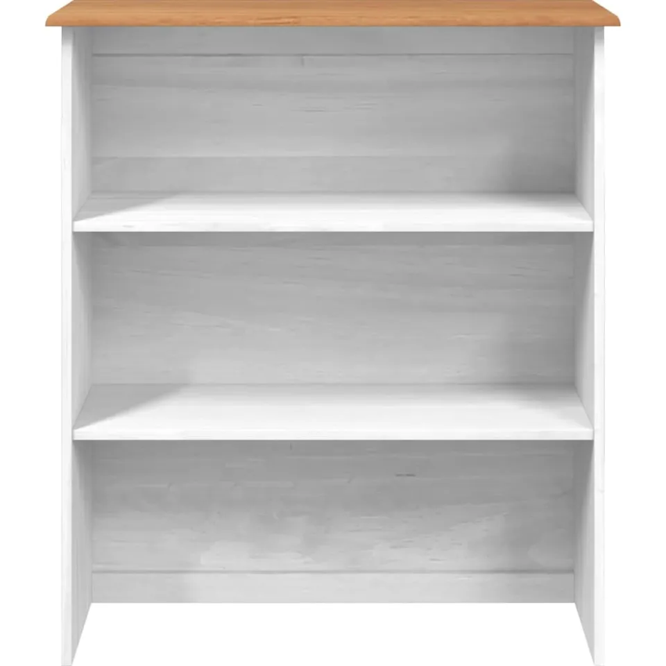 vidaXL Hutch ASKIM 91 x 30 x 104 cm Massief grenenhout wit, foto 4