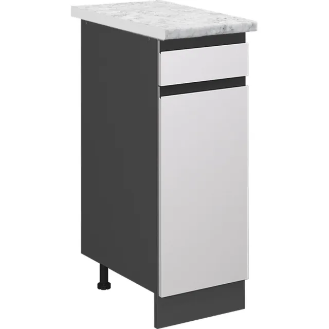 Vicco R-Line Keukenonderkast – 30 cm WB Marmer Wit Wit/Antraciet
