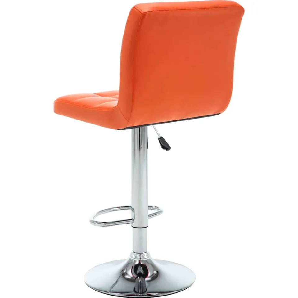 vidaXL Barkrukken 2 st kunstleer oranje, foto 4