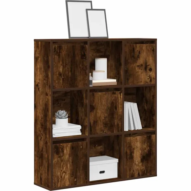 vidaXL Boekenkast 89x24x101,5 cm bewerkt hout gerookt eikenkleurig Bruin
