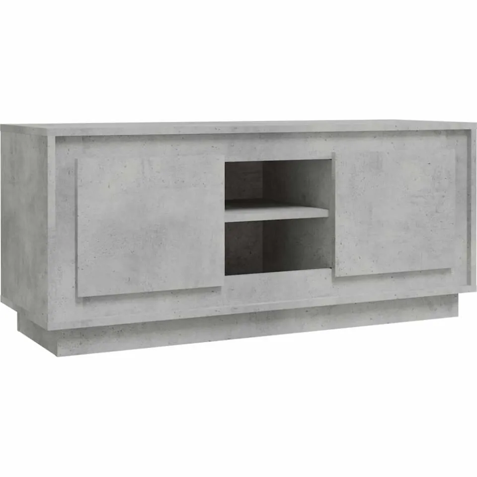 vidaXL Tv-meubel 102x35x45 cm bewerkt hout betongrijs