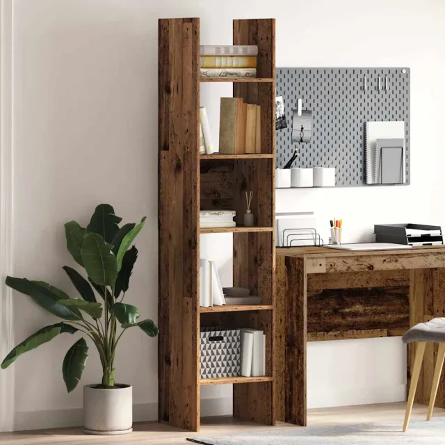 vidaXL Boekenkast 5-laags 40 x 35 x 180 cm Bewerkt hout Oudhout bruin, foto 2