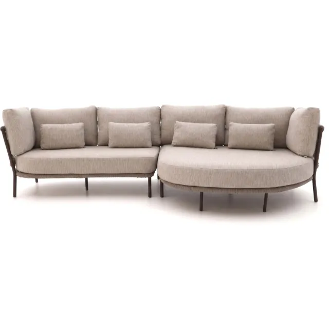 Suns Bardi chaise longue loungeset 2-delig links Taupe