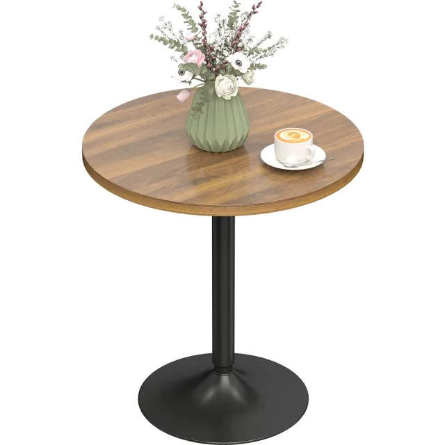 Homcom bartafel - spaanplaat - 60x60x73cm - walnoot Okkernoot