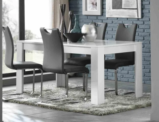 Favorie Modena tafel 160 x 90 in witte hoogglanslak
