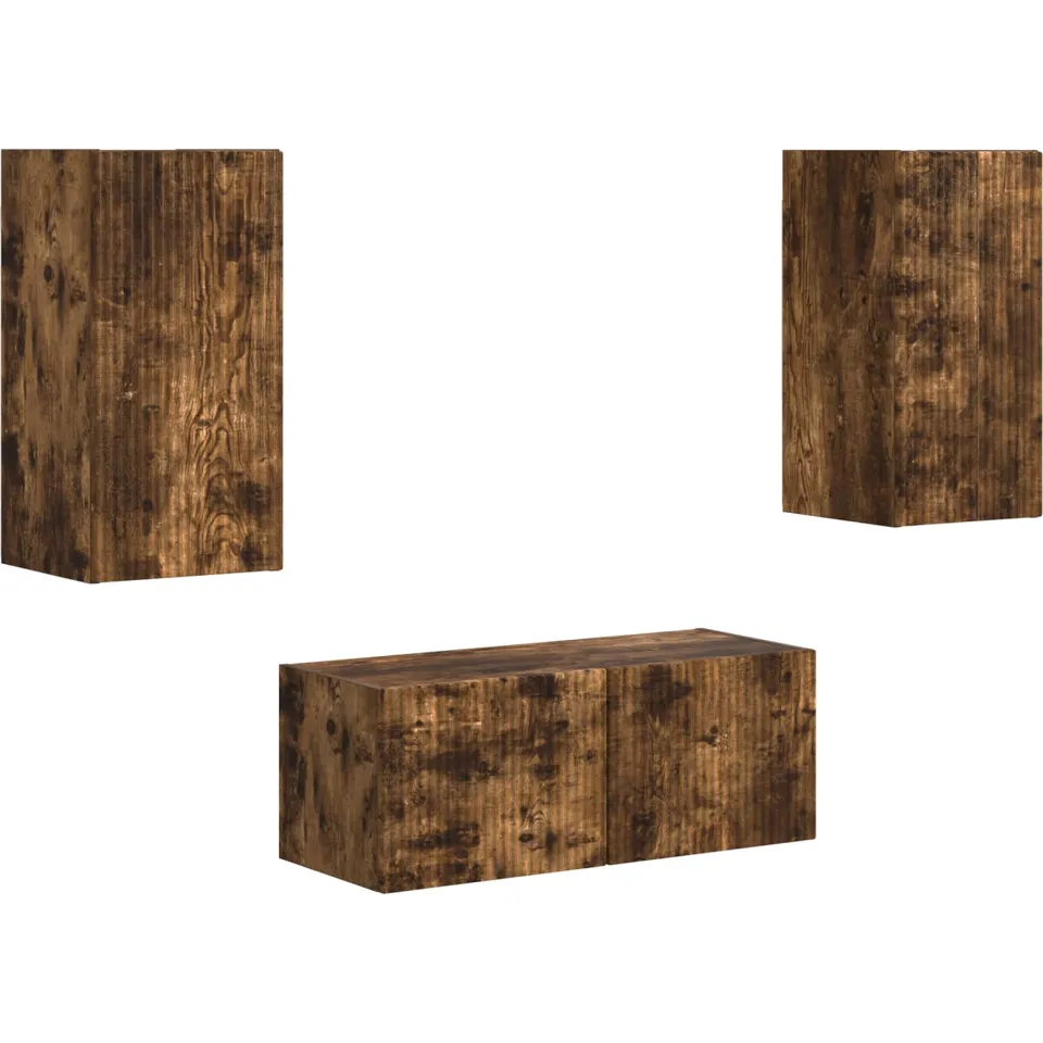 vidaXL Tv-meubelset 2 st 78,5 x 31 x 30 cm Gerookt eiken, foto 3