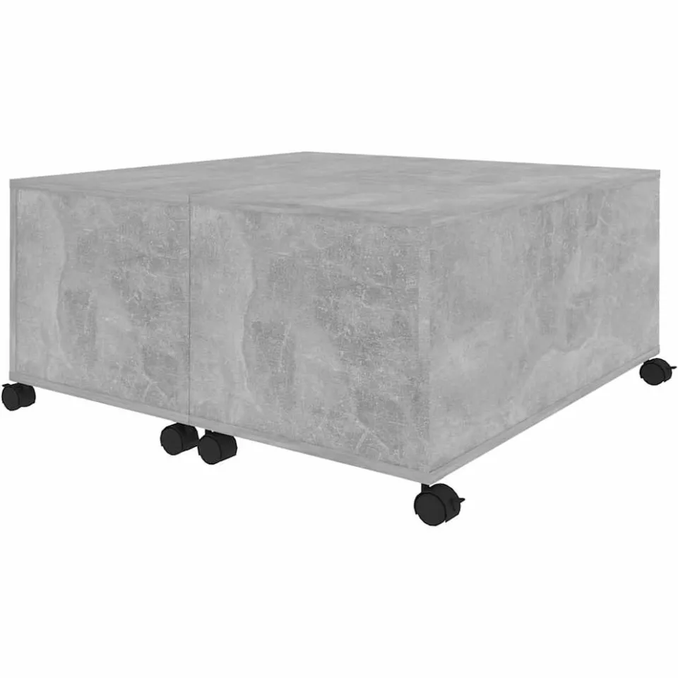 vidaXL Salontafel 75x75x38 cm bewerkt hout betongrijs