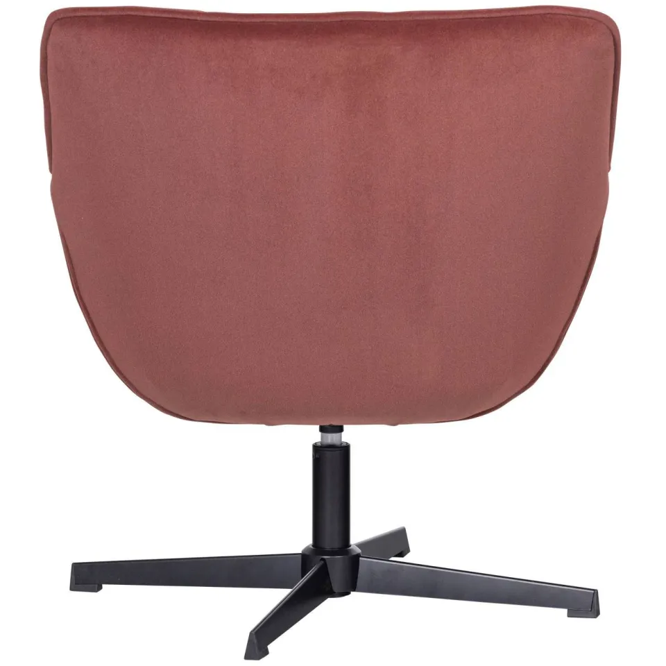 WOOOD Wibo Draaifauteuil - Velvet - Mat Zand - 94x71x83, foto 2