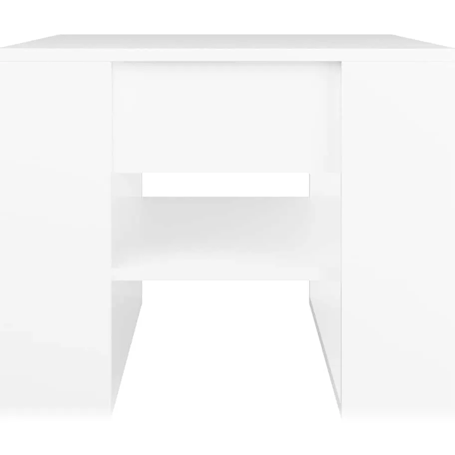 vidaXL Salontafel 55,5x55x45 cm bewerkt hout wit, foto 4