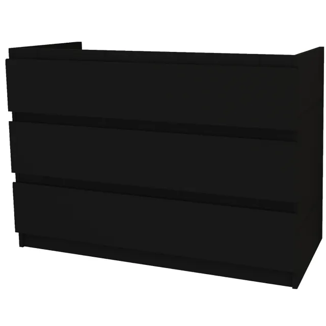 Boss & Wessing Jupiter onderkast 120 cm licht hout Zwart