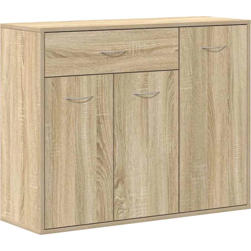 vidaXL Dressoir 88x30x70 cm bewerkt hout sonoma eikenkleurig Bruin