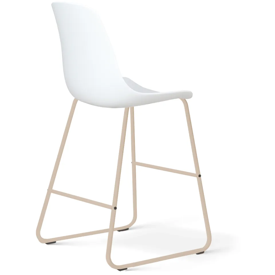 Nolon Nino-Pip barkruk wit - beige onderstel - 65 cm, foto 3