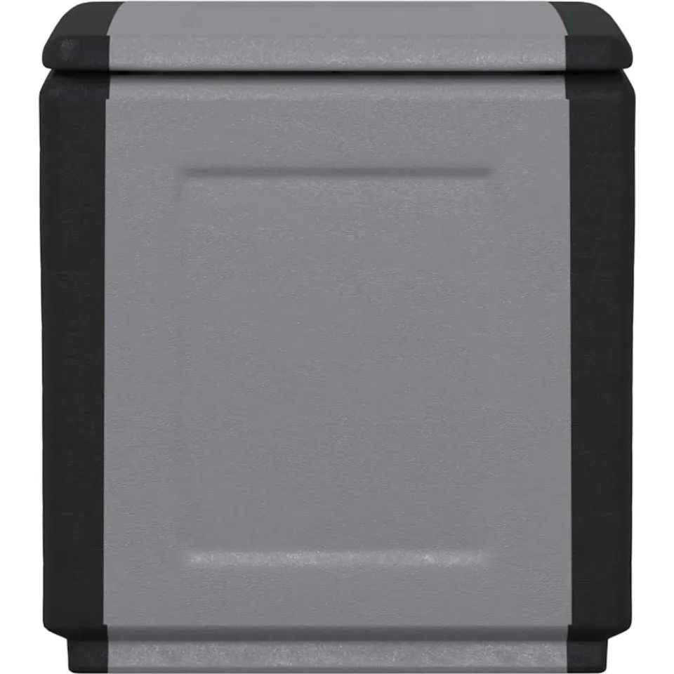 vidaXL Tuinbox 130 L 54x53x57 cm donkergrijs en zwart