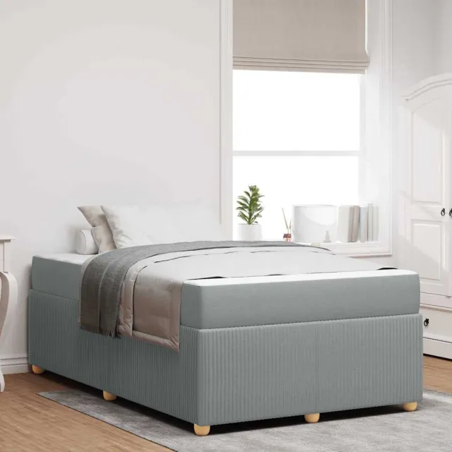 vidaXL Bedframe Lichtgrijs 120 x 190 cm Stof