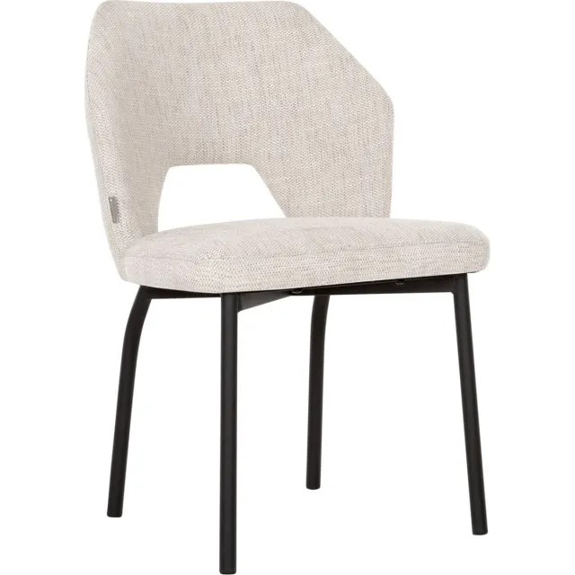 Must Living Bloom eetkamerstoel metaal en polyester en viscose naturel - 82 × 54 × 57 cm