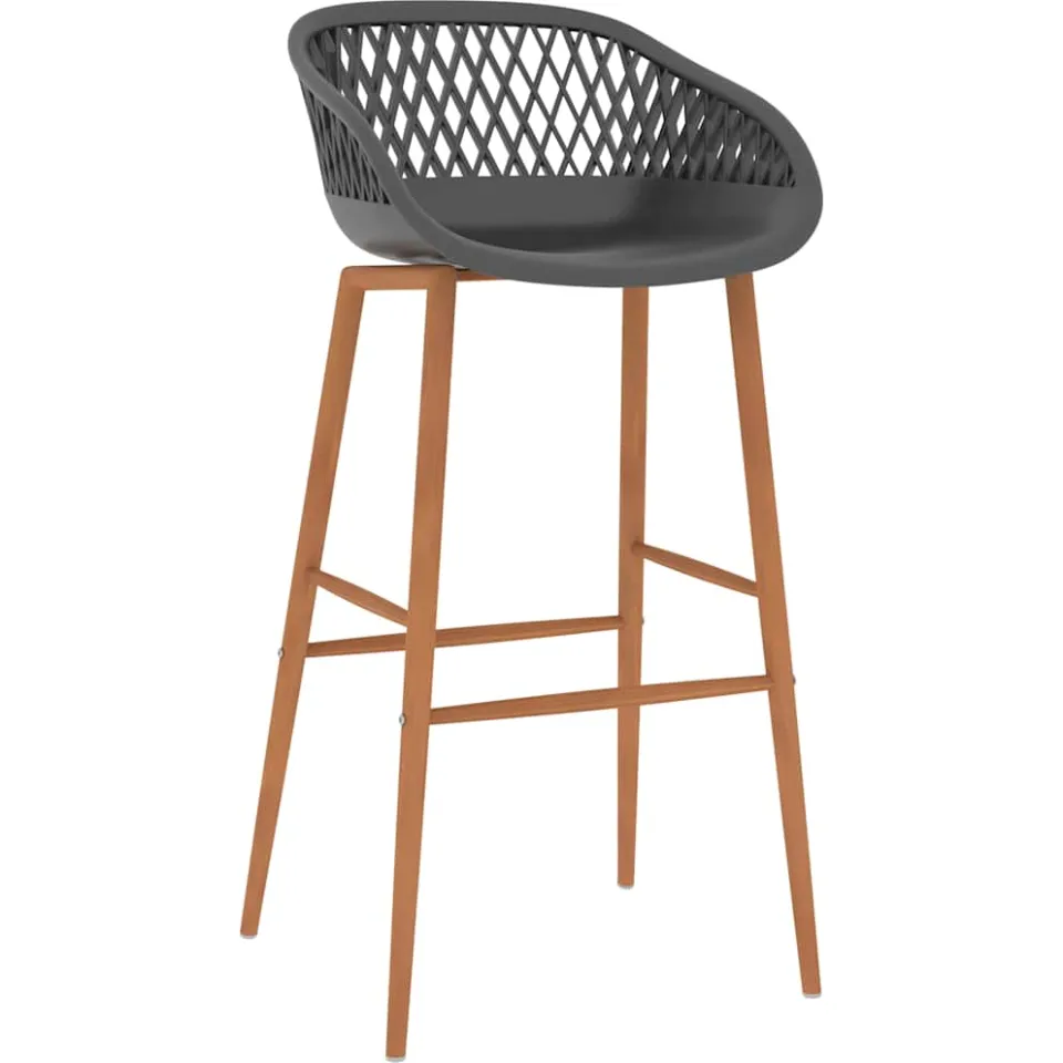vidaXL Barstoelen 2 st grijs, foto 2