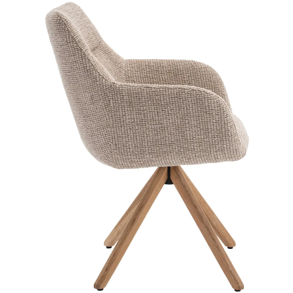 NOUS Living eetkamerstoel Sia beige/ naturel, foto 6