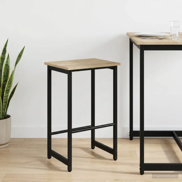 vidaXL Barkruk Sonoma Eiken 40 x 32 x 74 cm Bewerkt hout Bruin