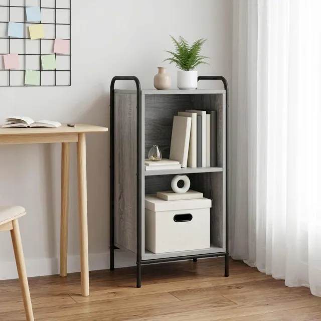 vidaXL Boekenkast 55,5 x 33 x 174 cm Bewerkt hout Grijs Sonoma, foto 2
